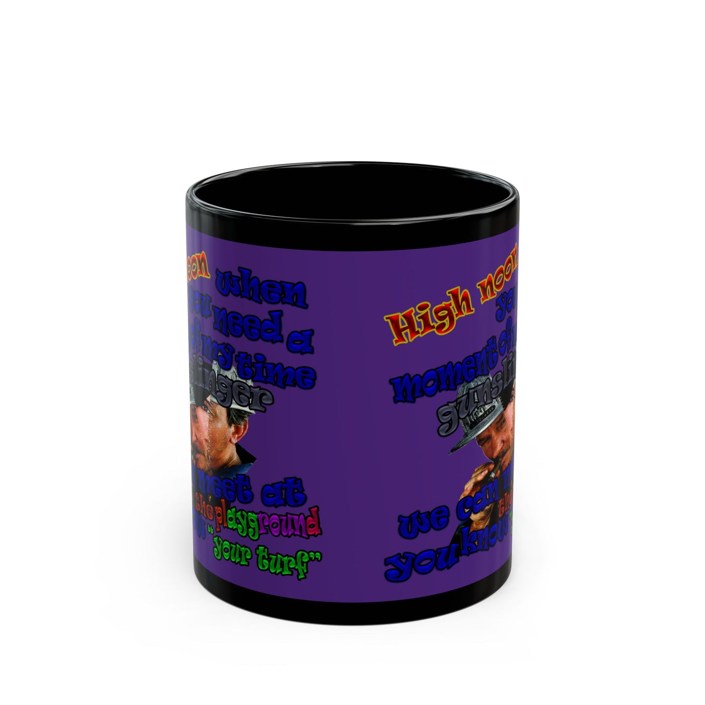 high noon - Black Mug (purple)