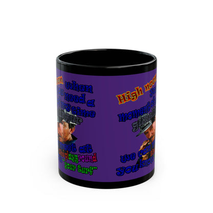 high noon - Black Mug (purple)