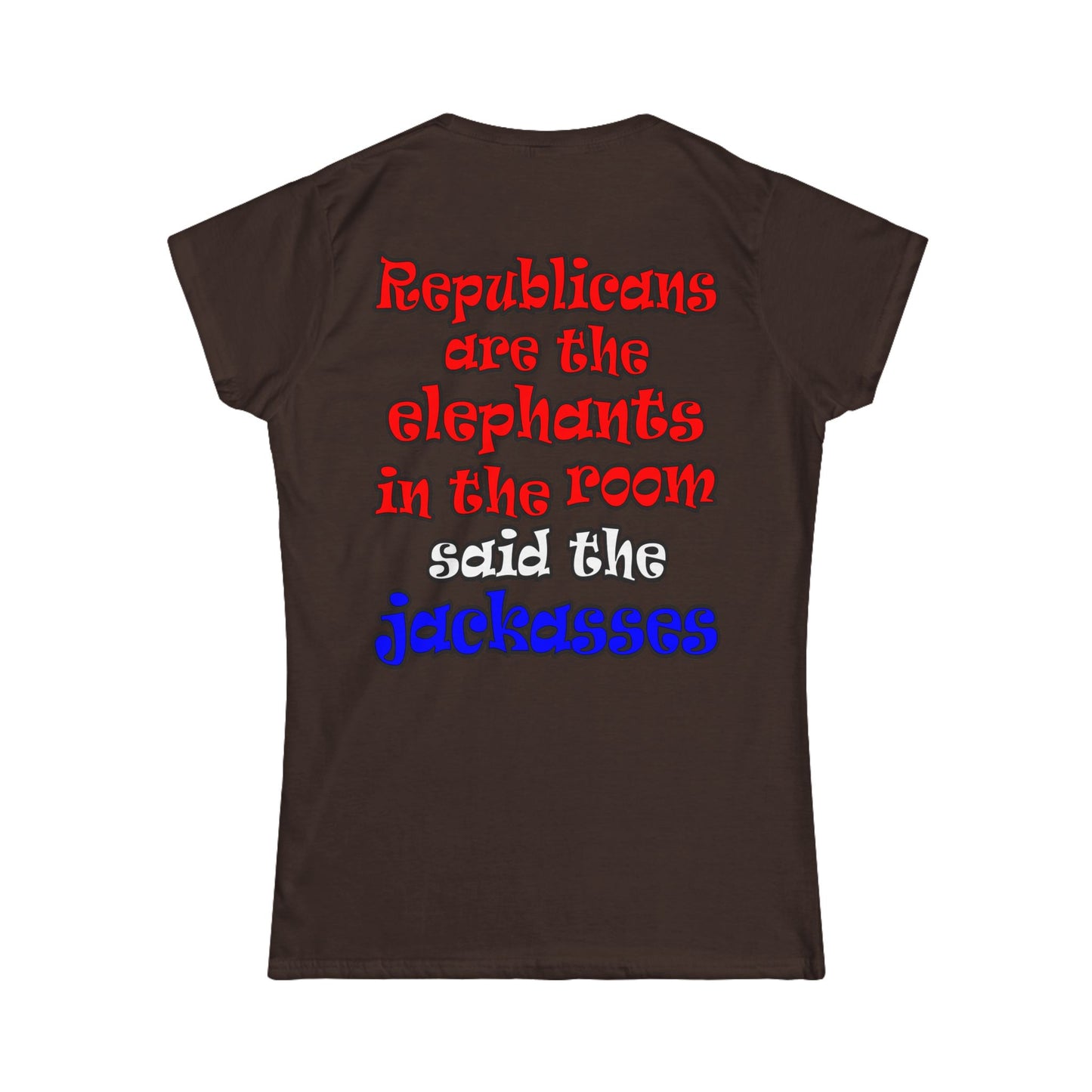 donkeys and elephants - Women's Softstyle Tee