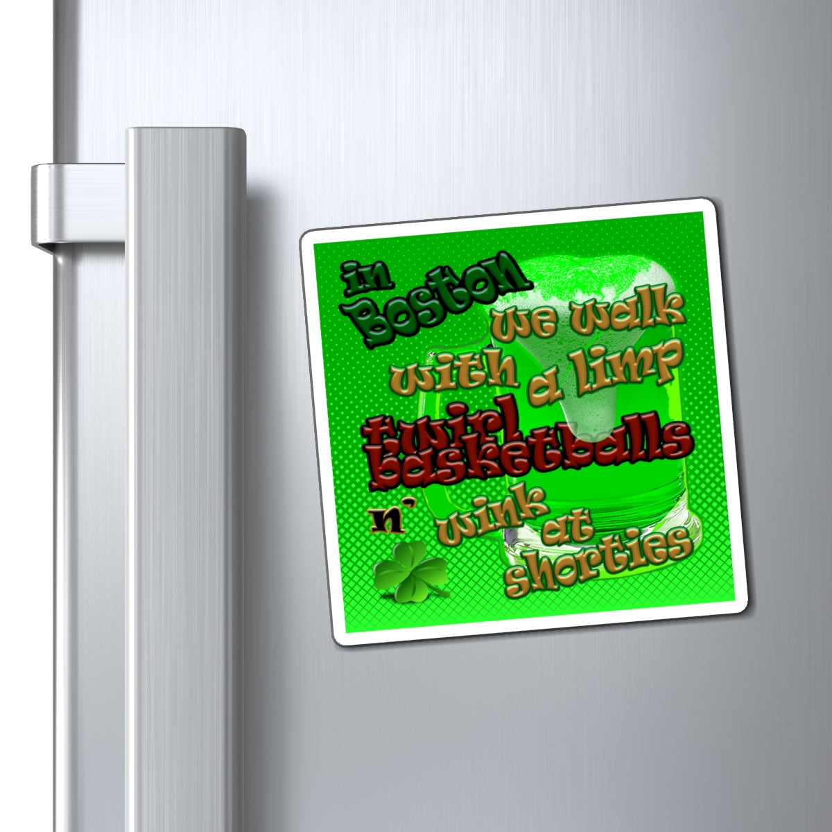 celtics logo - Magnets - (logo green)