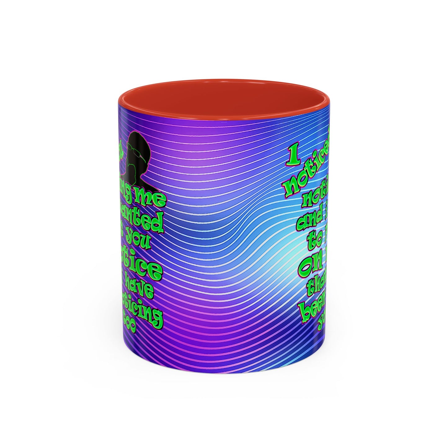 noticed you noticing - Accent Mug (purple wave)