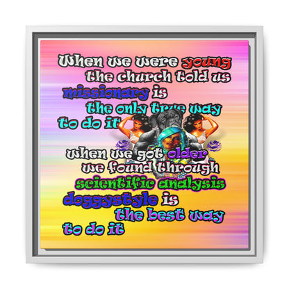 doggystyle - framed canvas art (color blur)