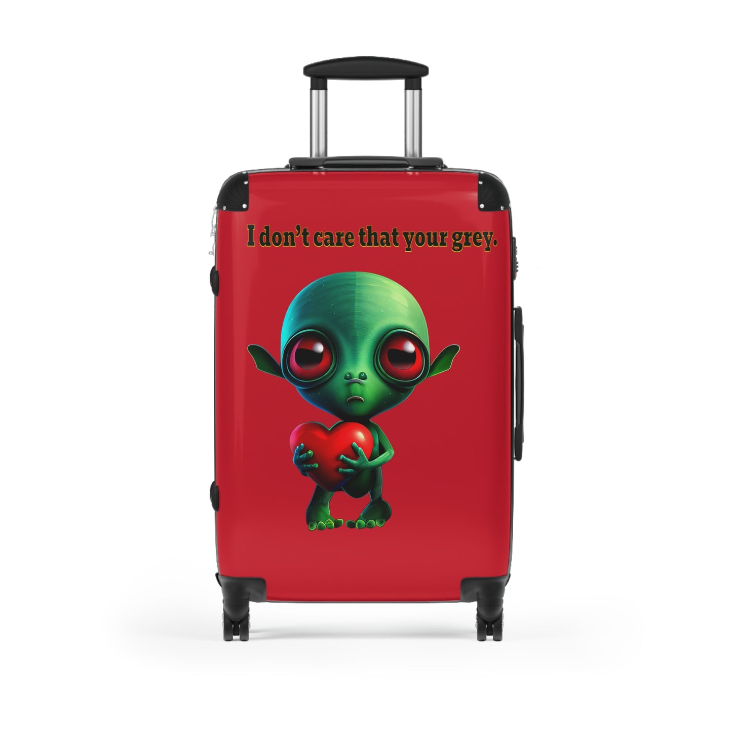 I don't care that your grey - Suitcase (dark red)