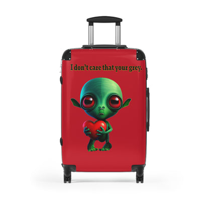 I don't care that your grey - Suitcase (dark red)