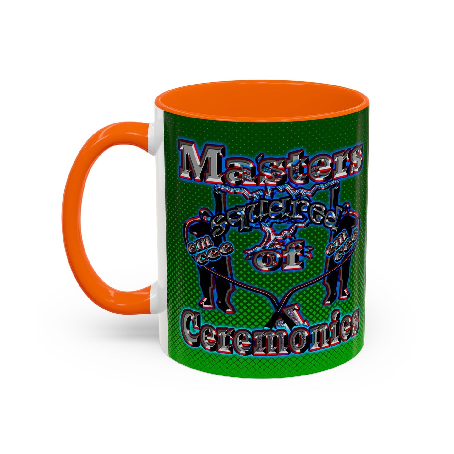 em cee squared - Accent Mug (logo green)