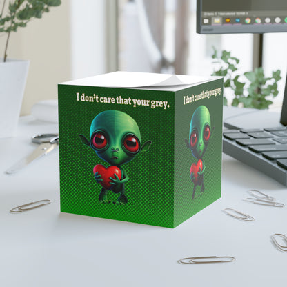 I don't care that your grey - note cube (logo green)