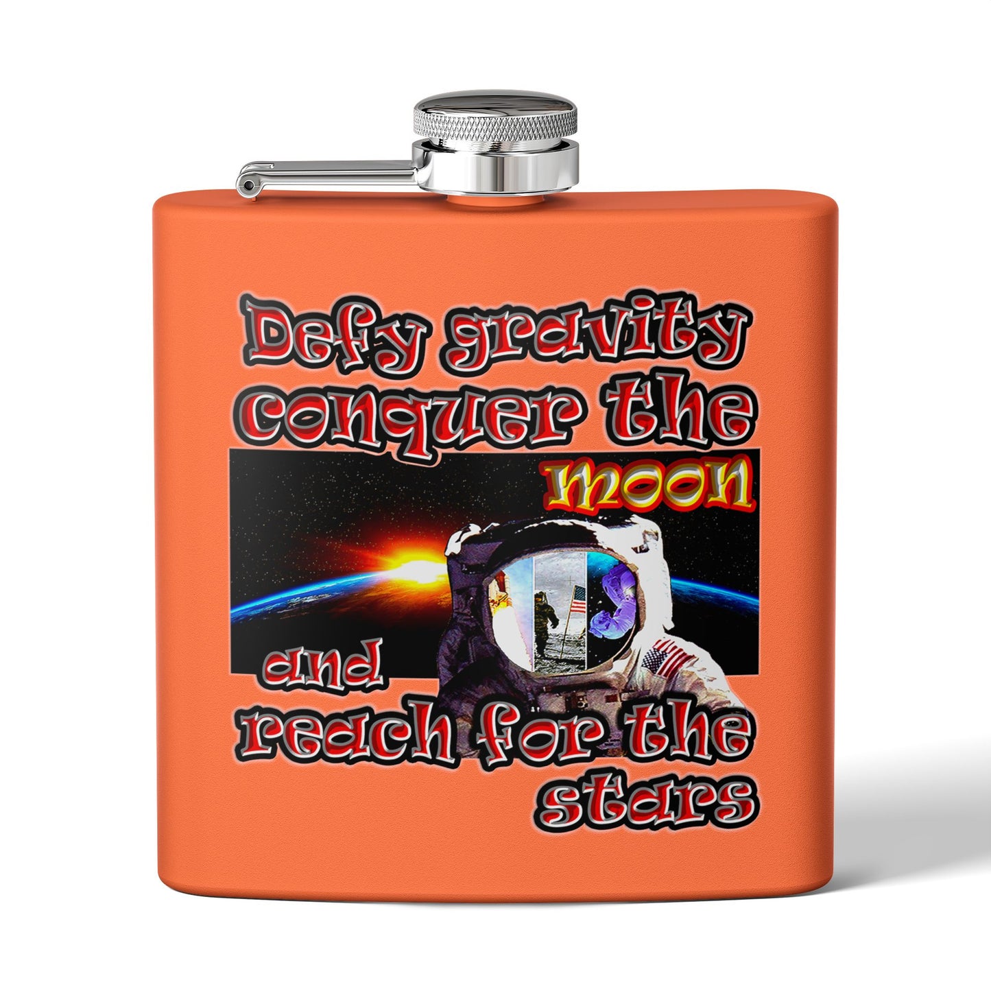 defy conquer reach - Stainless Steel Flask