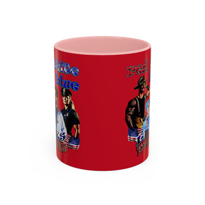rw&b lives matter - Accent Mug (dark red)