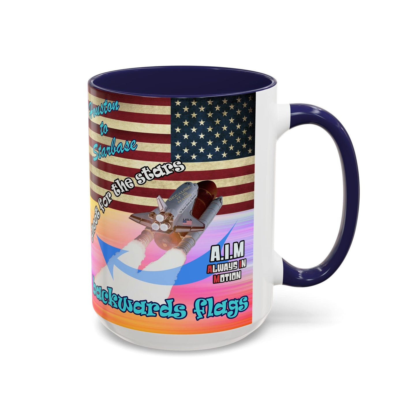 shoot for the stars - Accent Mug (color blur)