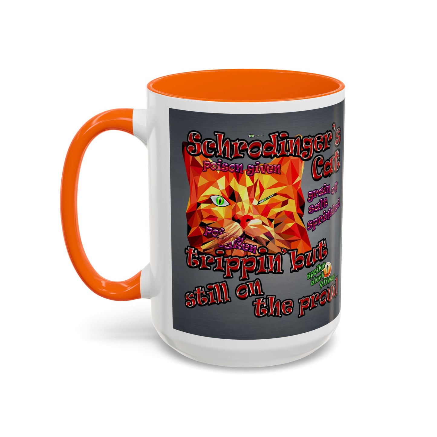 schrodinger's cat - Accent Mug (grey-light grey)