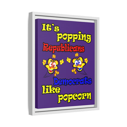 popping like popcorn - framed canvas art (purple)