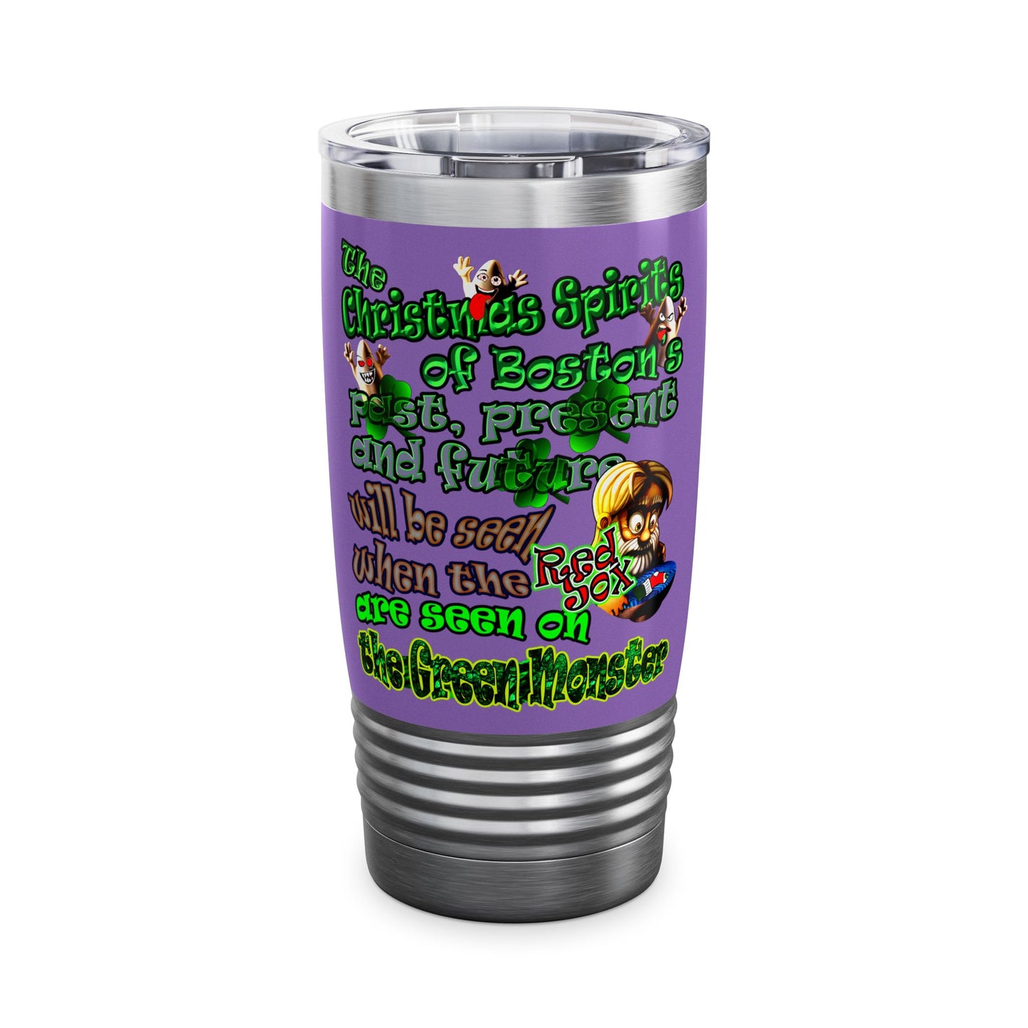 christmas spirits of boston - Ringneck Tumbler, 20oz (light purple)