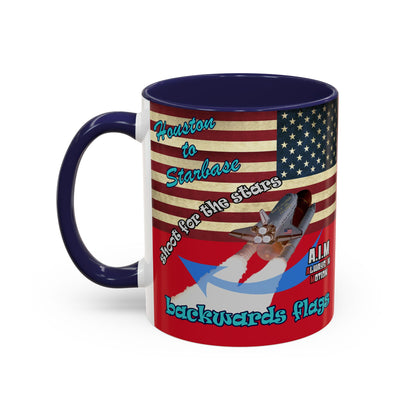 shoot for the stars - Accent Mug (dark red)