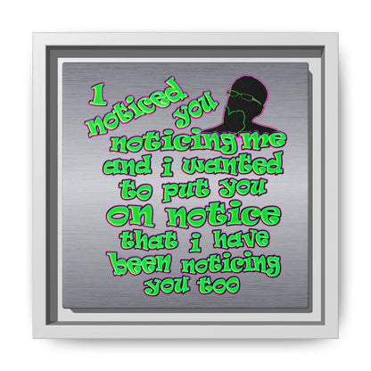 noticed you noticing - framed canvas art (brushed nickel)