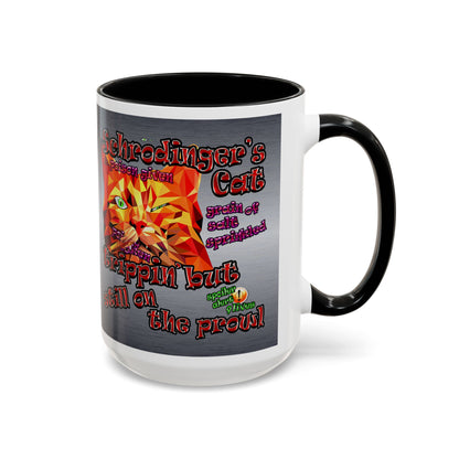 schrodinger's cat - Accent Mug (brushed nickel)