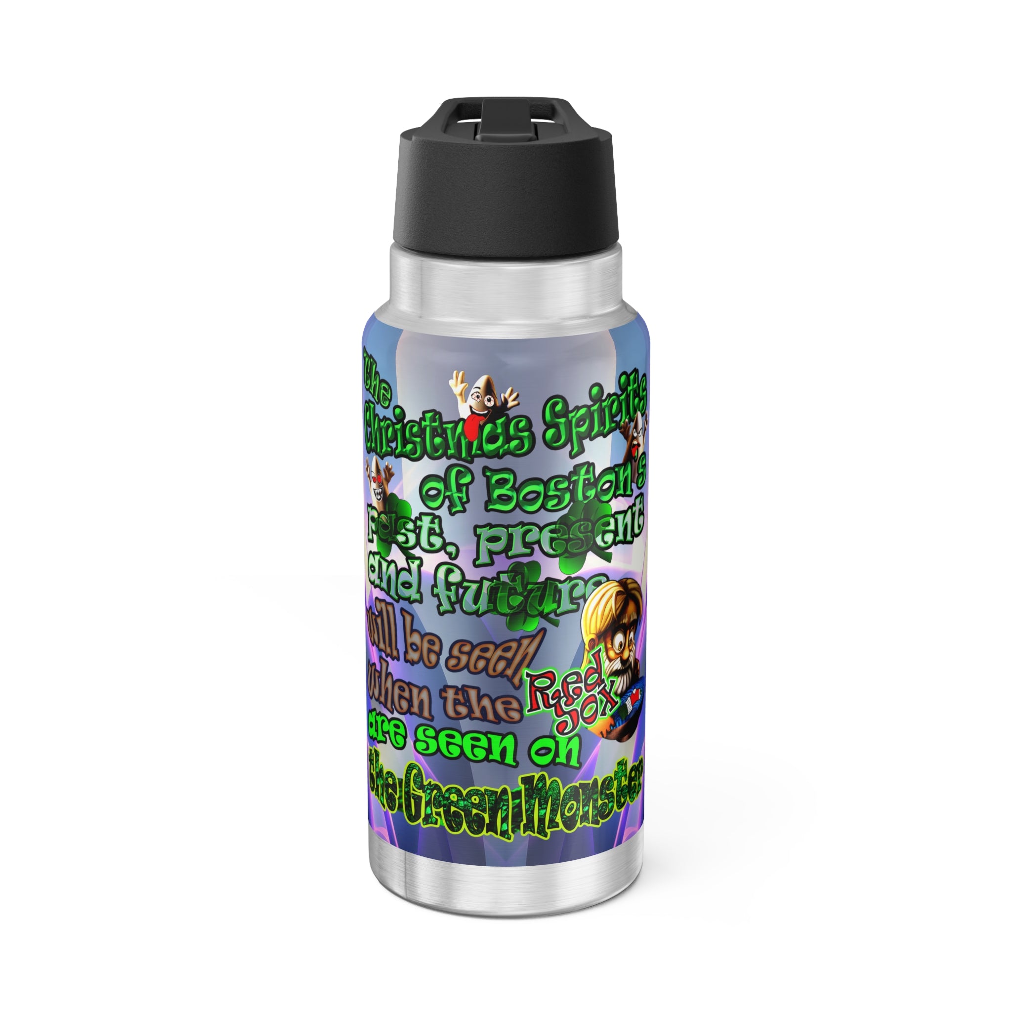 christmas spirits of boston - Gator Tumbler, 32oz  (grey-pink wave)