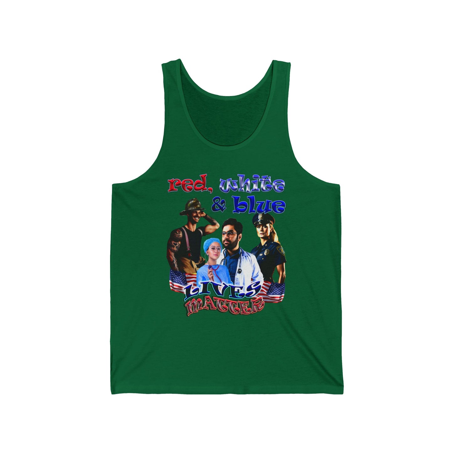 rw&b lives matter - Unisex Jersey Tank