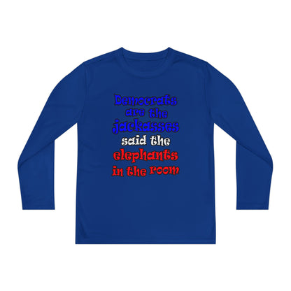 donkeys and elephants - Youth Long Sleeve Competitor Tee