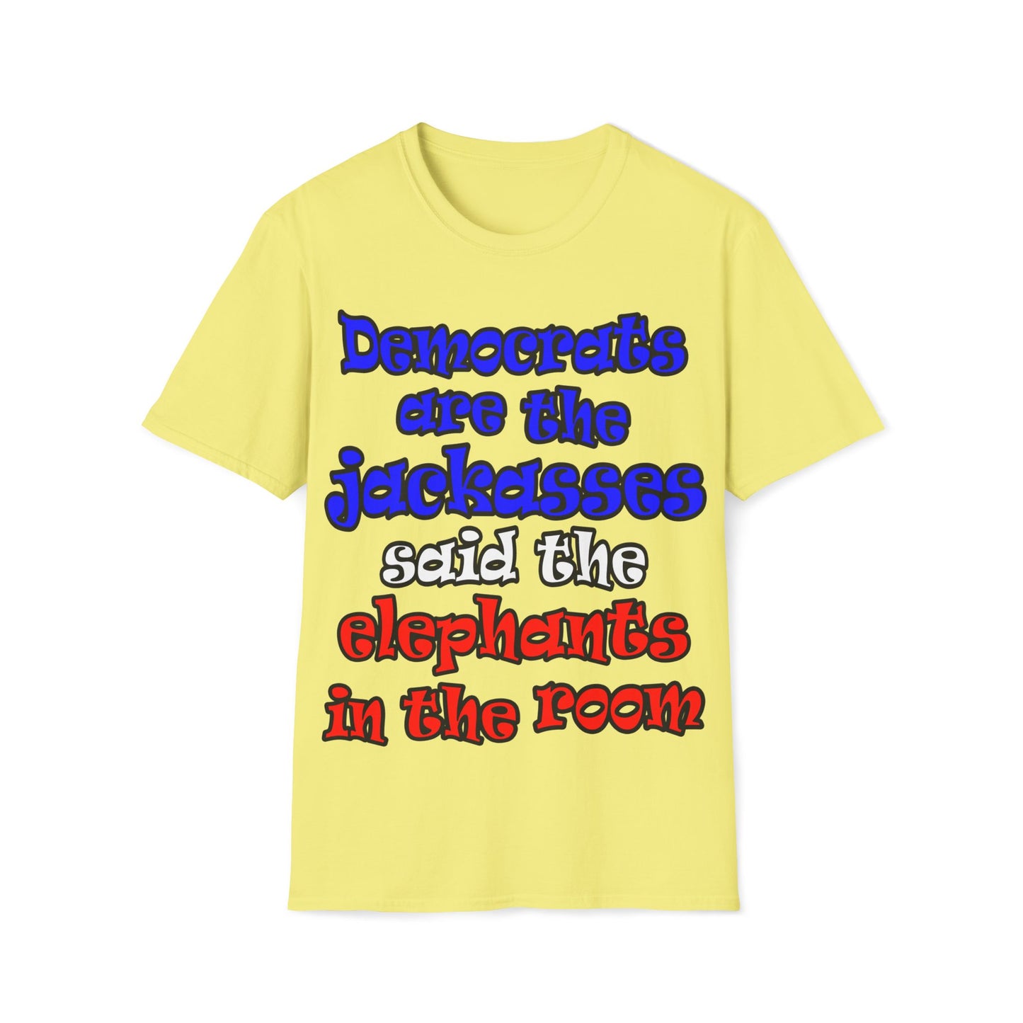 donkeys and elephants - Unisex Softstyle T-Shirt