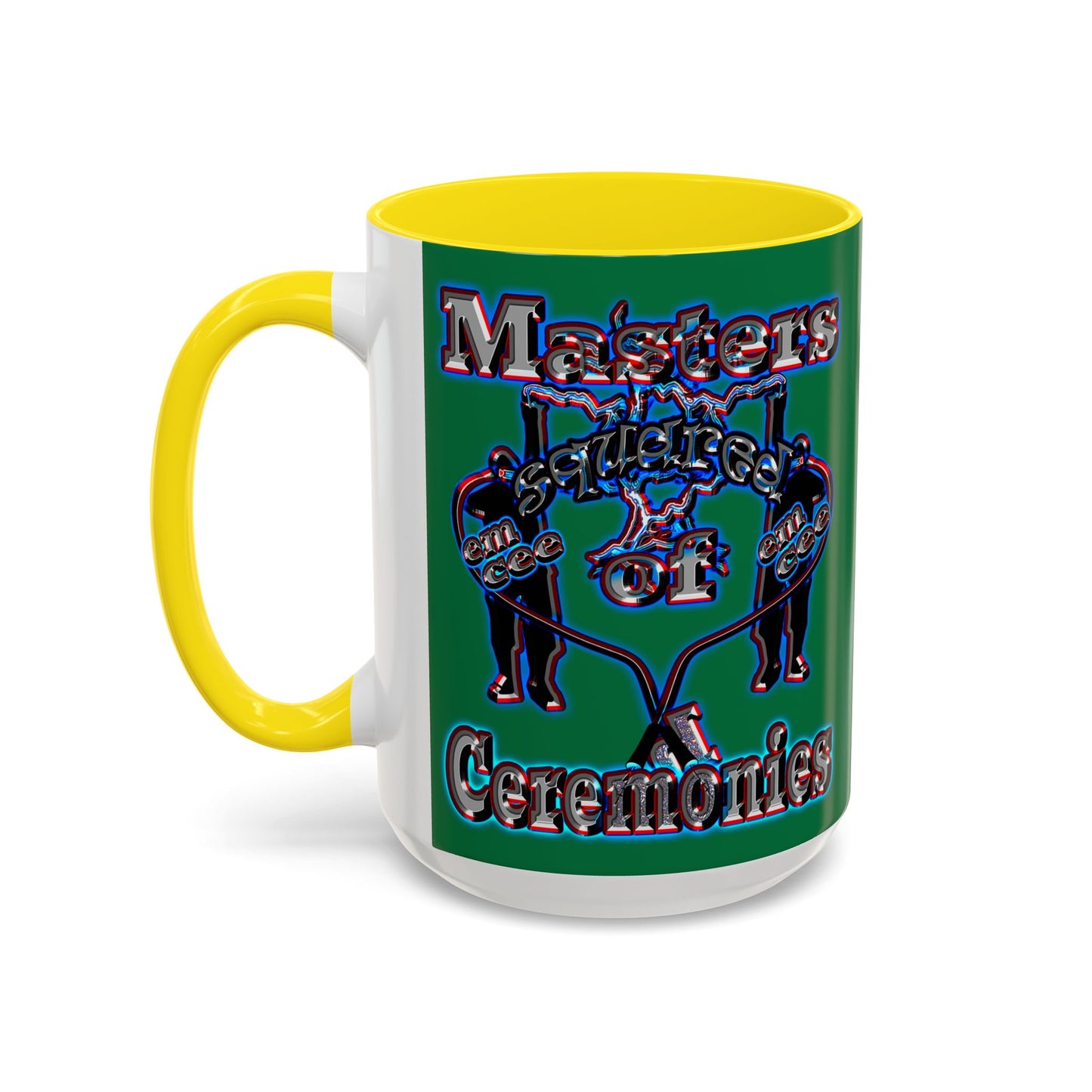 em cee squared - Accent Mug (dark green)