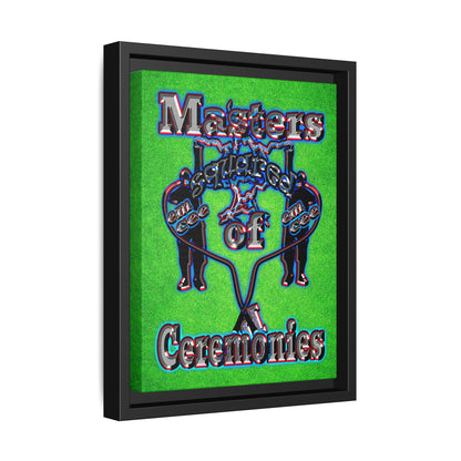em cee squared - framed canvas art (green turf)