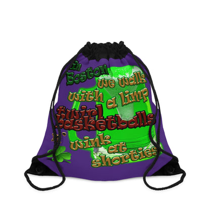 celtics logo - Drawstring Bag (purple)