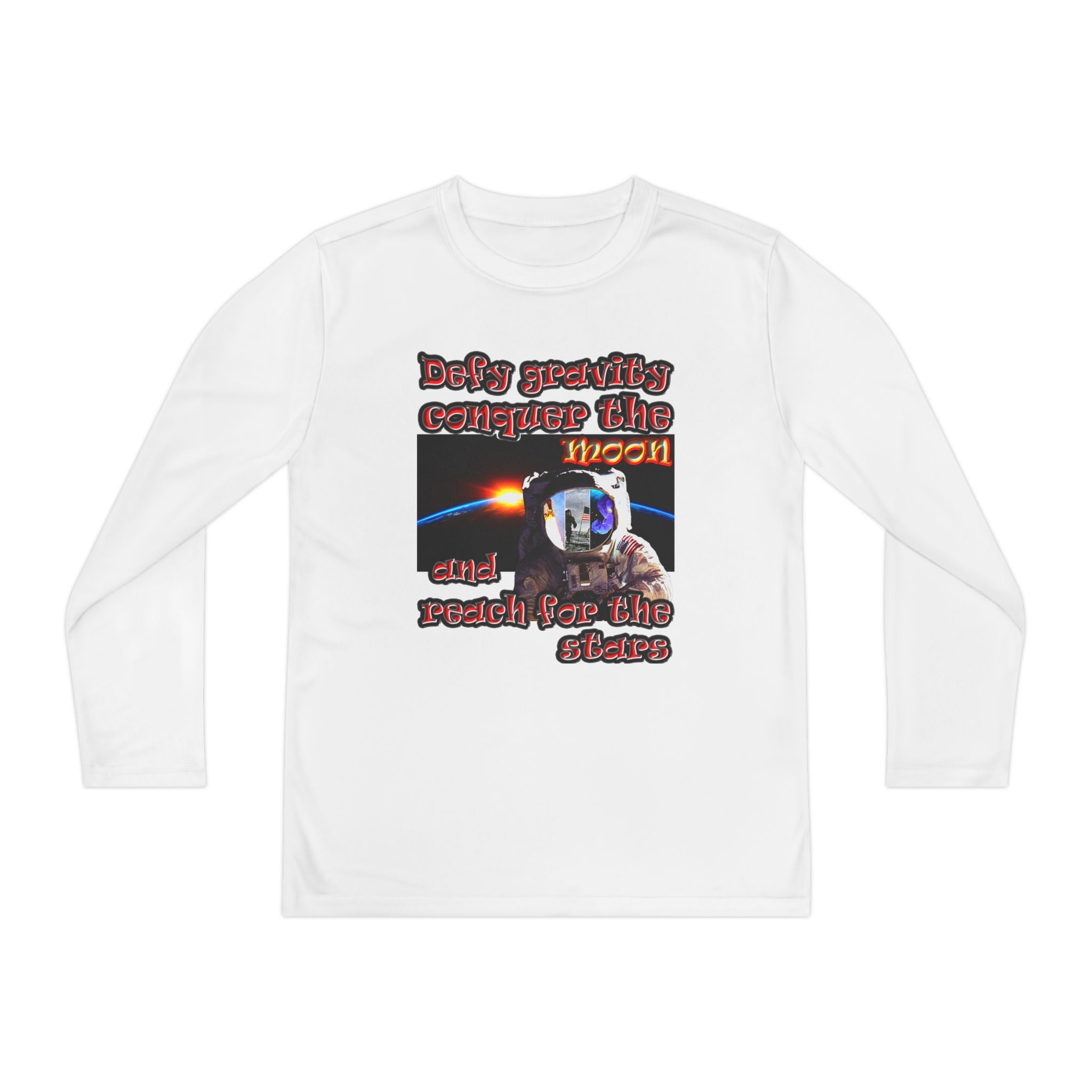 defy conquer reach - Youth Long Sleeve Competitor Tee