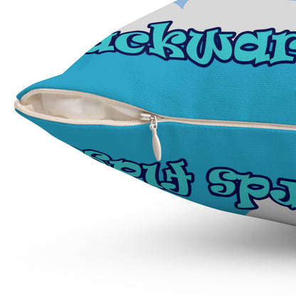 shoot for the stars - Spun Polyester Square Pillow - (turquoise)