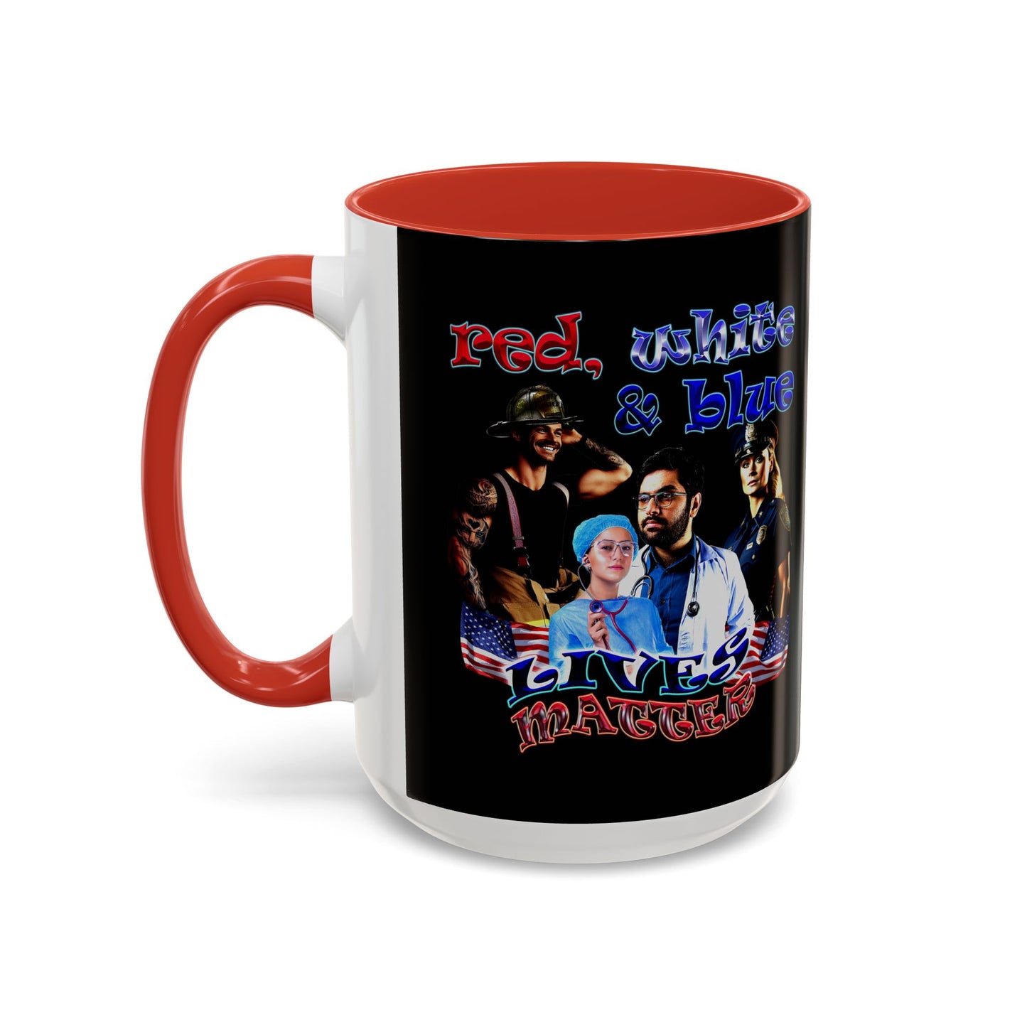 rw&b lives matter - Accent Mug (black)