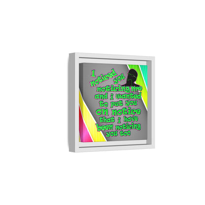 noticed you noticing - framed canvas art (rainbow split)