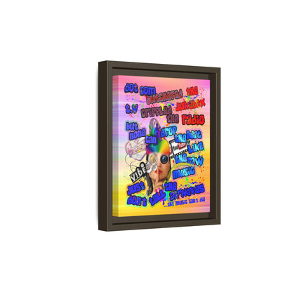 drop the beat - framed canvas art (color blur)