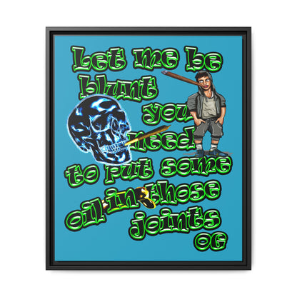og - framed canvas art (turquoise)