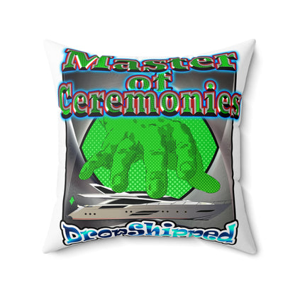 logo - Faux Suede Square Pillow - (white)