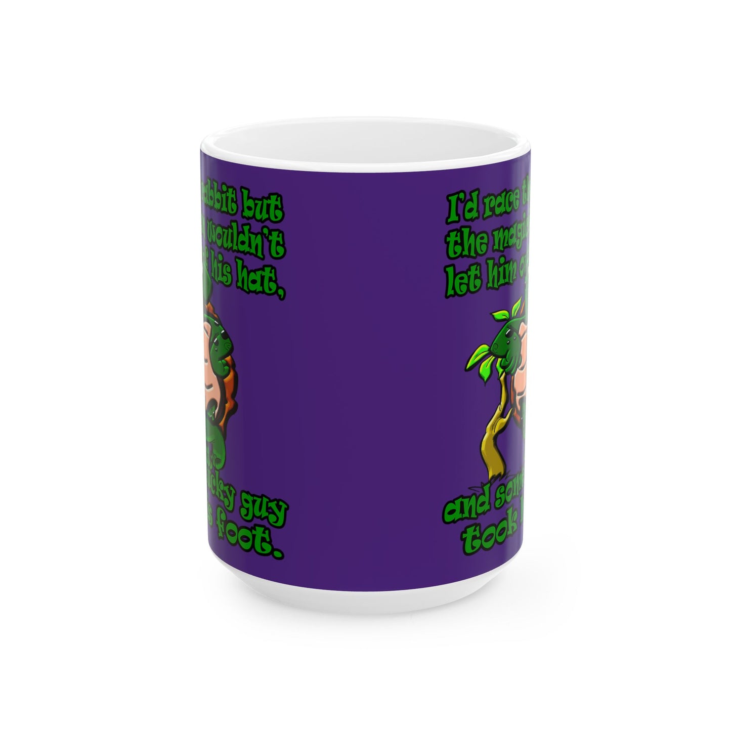 turtle race - White Mug (purple)