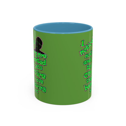 noticed you noticing - Accent Mug (green)