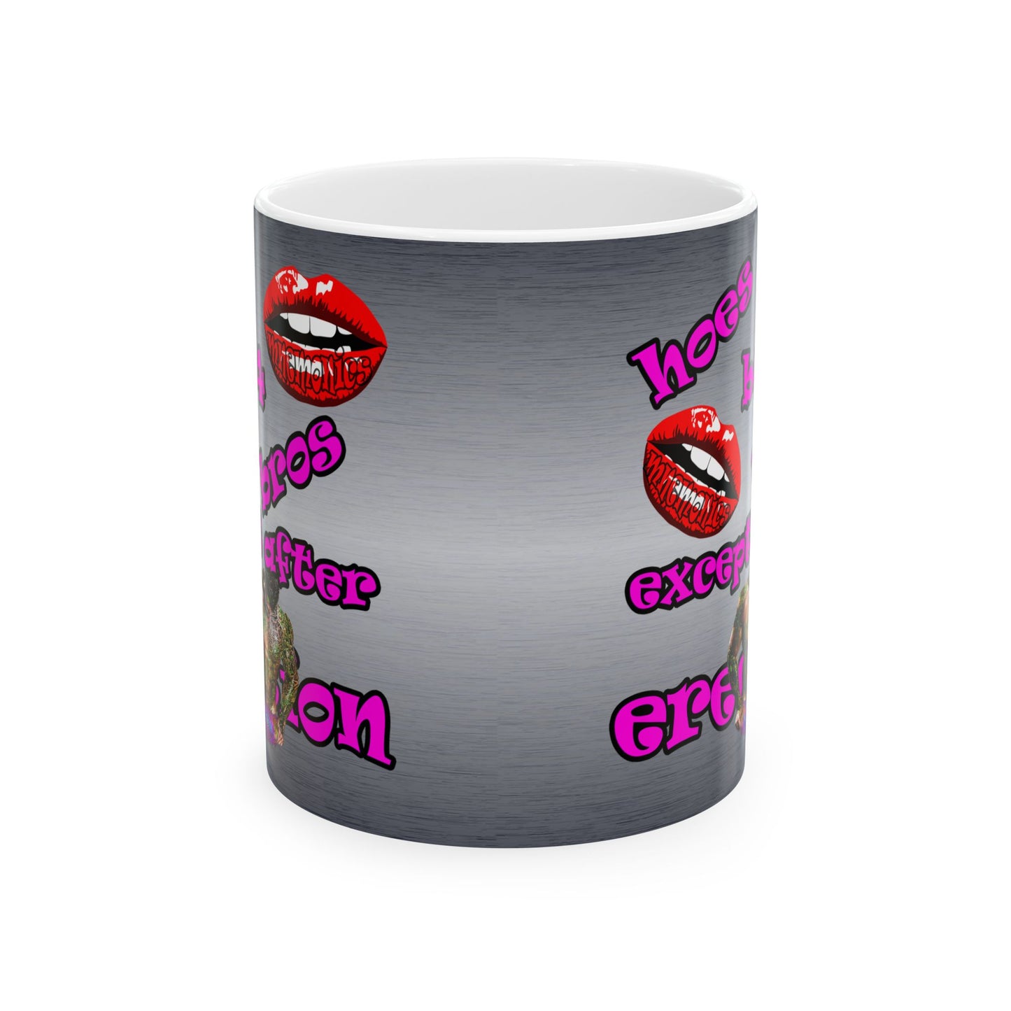 hoes b4 bros - White Mug (brushed nickel)