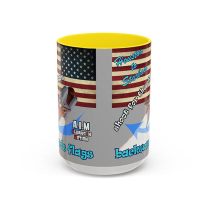 shoot for the stars - Accent Mug (light grey)