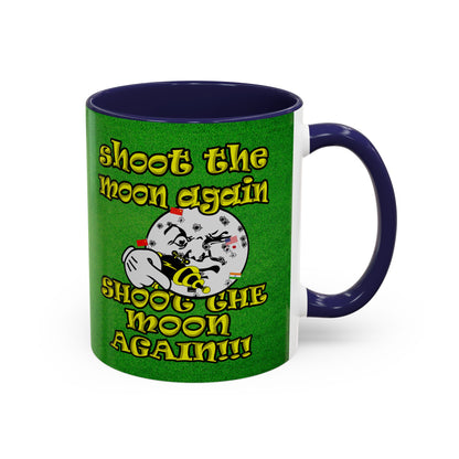 shoot the moon again - Accent Mug (green turf)