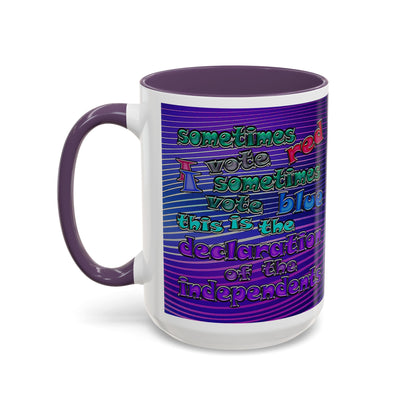 declaration of the independents - Accent Mug (purple wave)