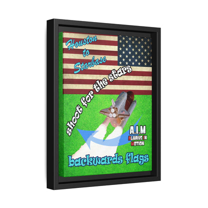 shoot for the stars - framed canvas art (green turf)