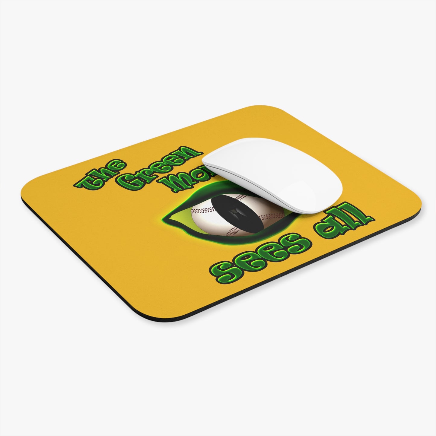 green monster - Mouse Pad (Rectangle) (yellow)