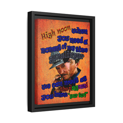 high noon - framed canvas art (burnt orange)