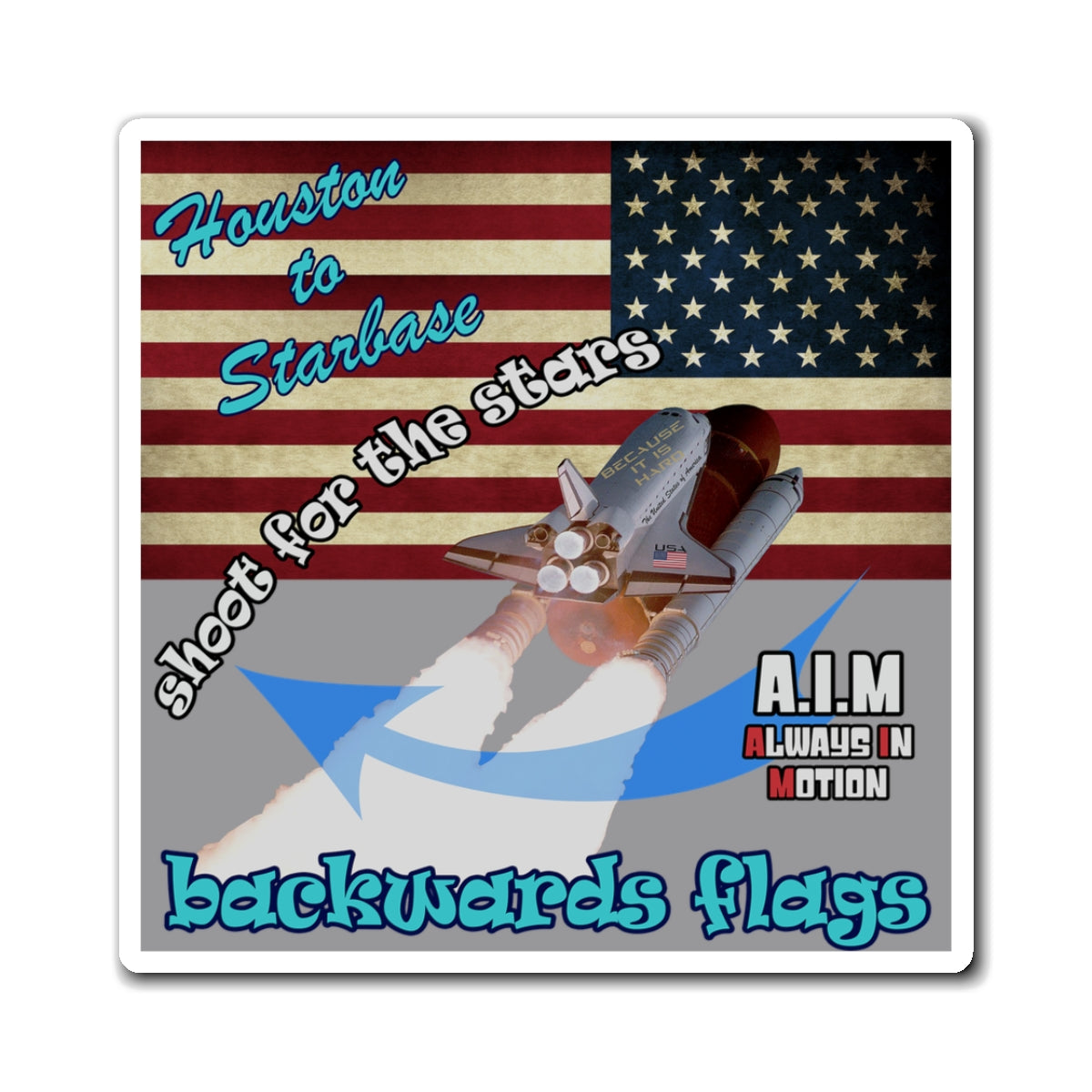 shoot for the stars - Magnets - (grey)