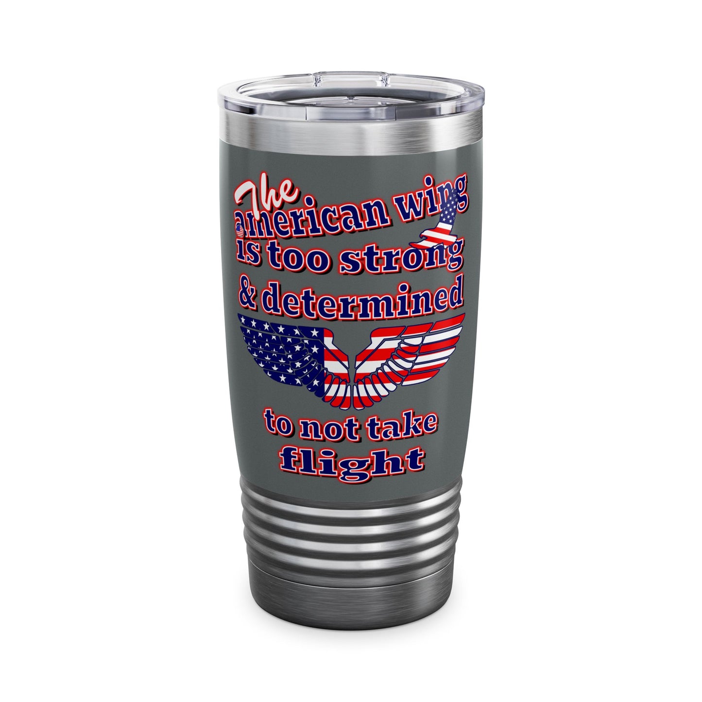 american wing - Ringneck Tumbler, 20oz (dark grey)