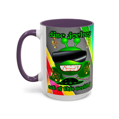 disc jockey - Accent Mug (rainbow split)