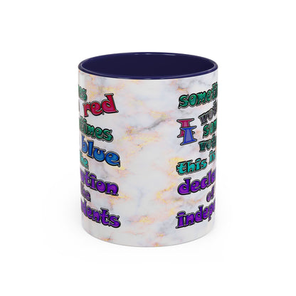 declaration of the independents - Accent Mug (white marble)