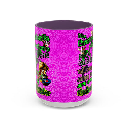 christmas spirits of boston - Accent Mug (pink swirl)