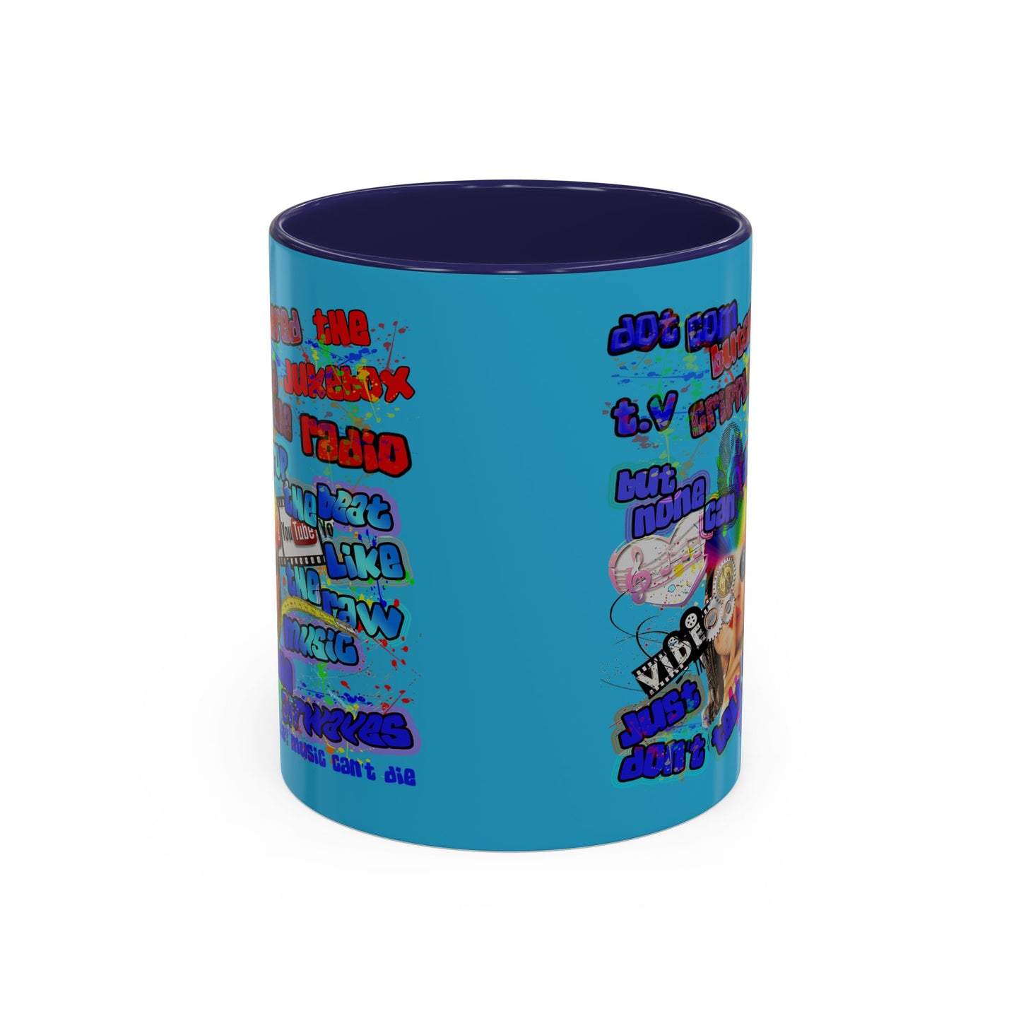 drop the beat - Accent Mug (turquoise)