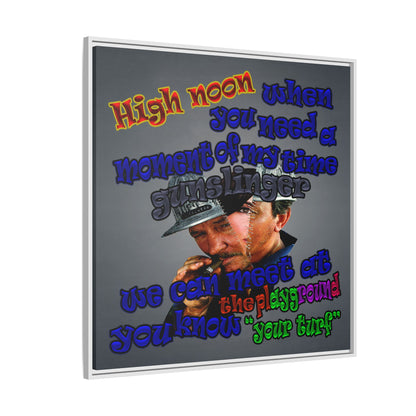 high noon - framed canvas art (grey-light grey)