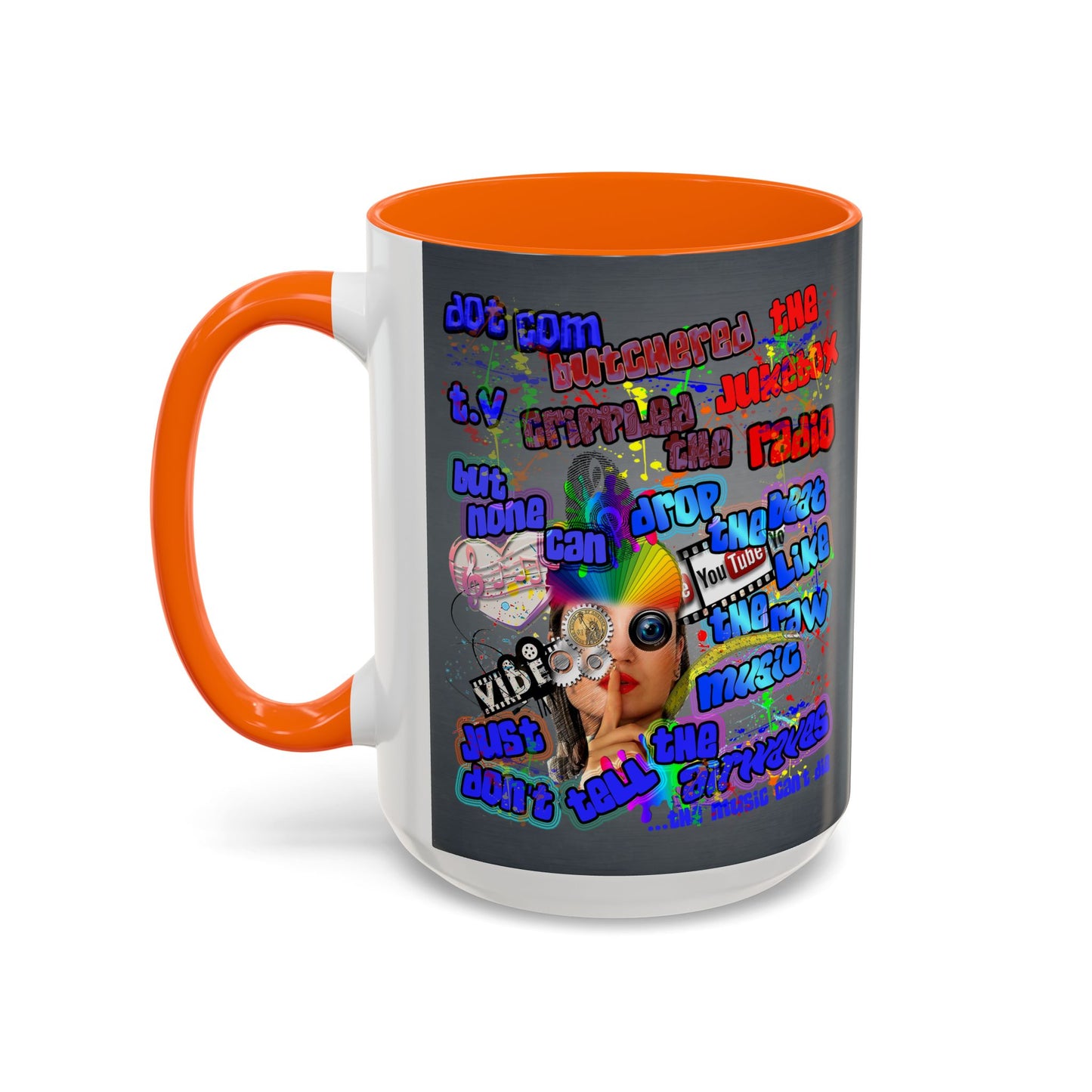 drop the beat - Accent Mug (grey-light grey)